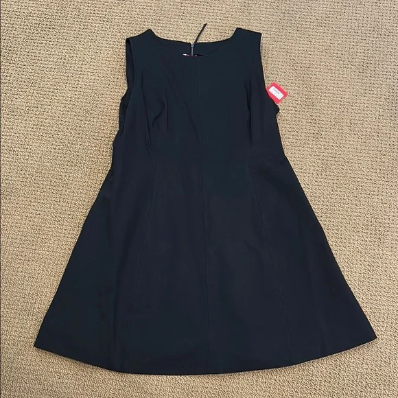 black ponte fit and flare dress Elle Dress - Black Ponte